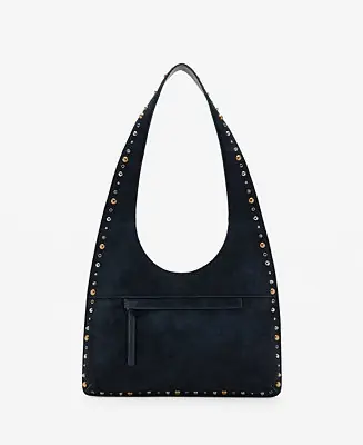 Women's Studded Suede Shoulder Bag Today Only