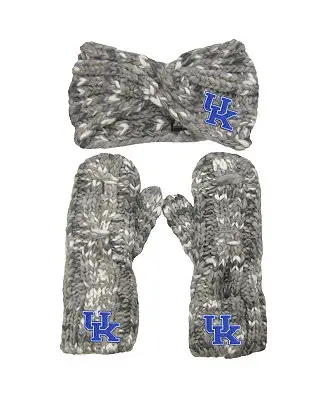 Price Drop Women's Kentucky Wildcats Logo Marled Headband And Mitten Set