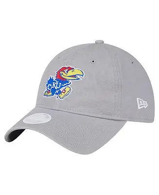 Warranty Included Women's Gray Kansas Jayhawks Logo 9TWENTY Adjustable Hat