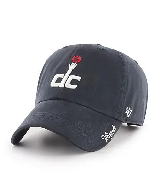 Women's Navy Washington Wizards Miata Clean Up Logo Adjustable Hat Luxury