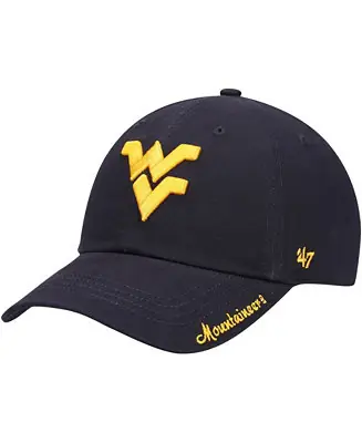 Women's Navy West Virginia Mountaineers Miata Clean Up Logo Adjustable Hat Mega Sale