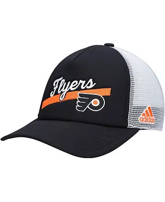Women's Black, White Philadelphia Flyers Foam Trucker Snapback Hat Professional Grade