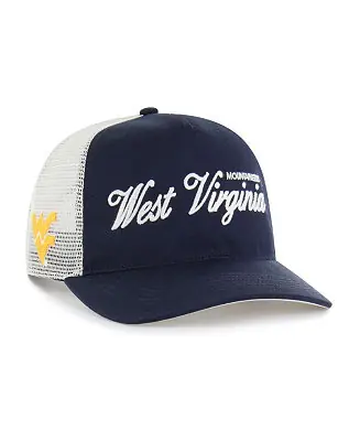 Today Only Men's and Women's Navy West Virginia Mountaineers Contemporary Basics Foundation Trucker Hitch Adjustable Hat