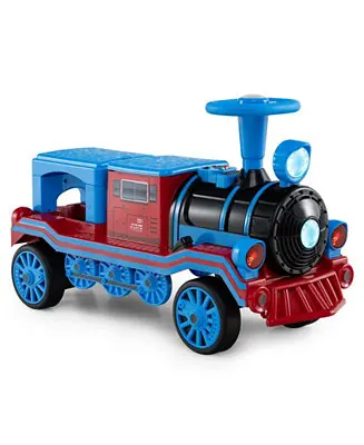 12V Two-Seater Ride-On Train Toy with Whistle Sound and Detachable Seat - Blue Don’t Miss Out