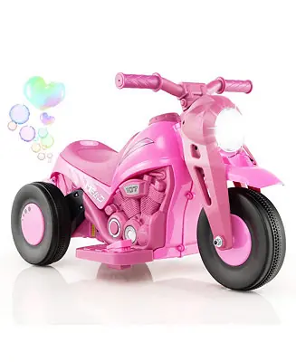 6V Kids Bubble Car Electric Ride on Motorcycle w/ Music Button & LED Headlight High Quality