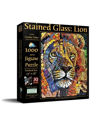 Stained Glass Lion 1000 piece Jigsaw Puzzle for Adults Save Now