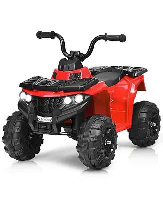 6V Battery Powered Kids Ride On ATV 4-Wheeler Quad w/ MP3 & LED Headlight Blue Final Sale