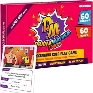 Family Board Games - Improv Card Game- Roleplay Games for Family Night - Fun Board Game for Kids and Adults Luxury