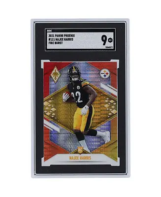 Najee Harris Pittsburgh Steelers 2021 Phoenix Fire Burst #111 SGC Authenticated 9 Rookie Card Reduced Price