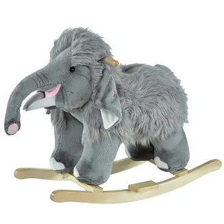 Kids Rocking Horse, Mammoth Shaped Ride on Horse with Realistic Sound Free Delivery