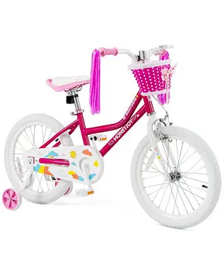 18 Inch Kid's Bike Children's Bicycle w/ Removable Training Wheels Adjustable Seat Authentic
