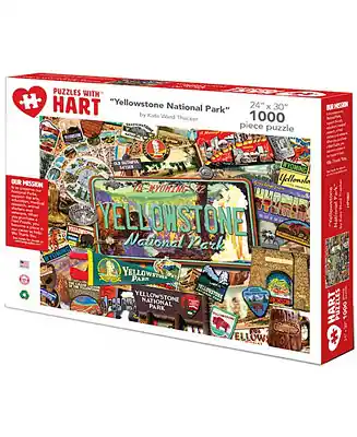 Brand New Yellowstone National Park 24" x 30" By Kate Ward Thacker Set, 1000 Pieces