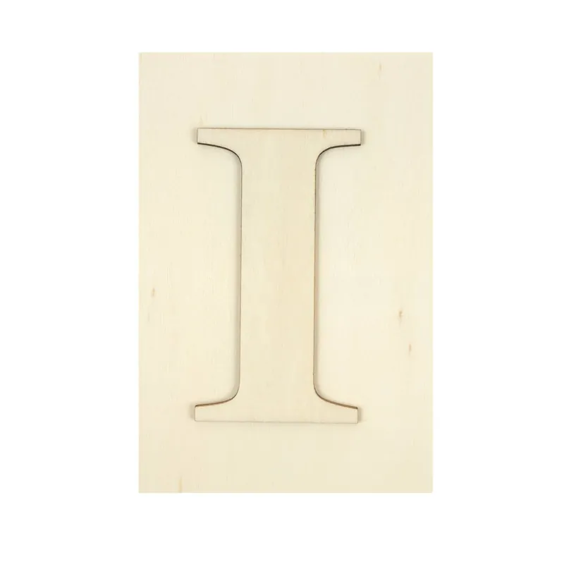 Wooden Letter I Plaque 10cm x 15cm Big Sale