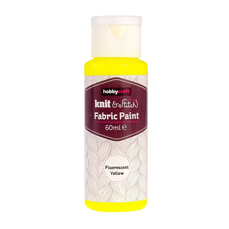 Buy Online Fluorescent Yellow Fabric Paint 60ml