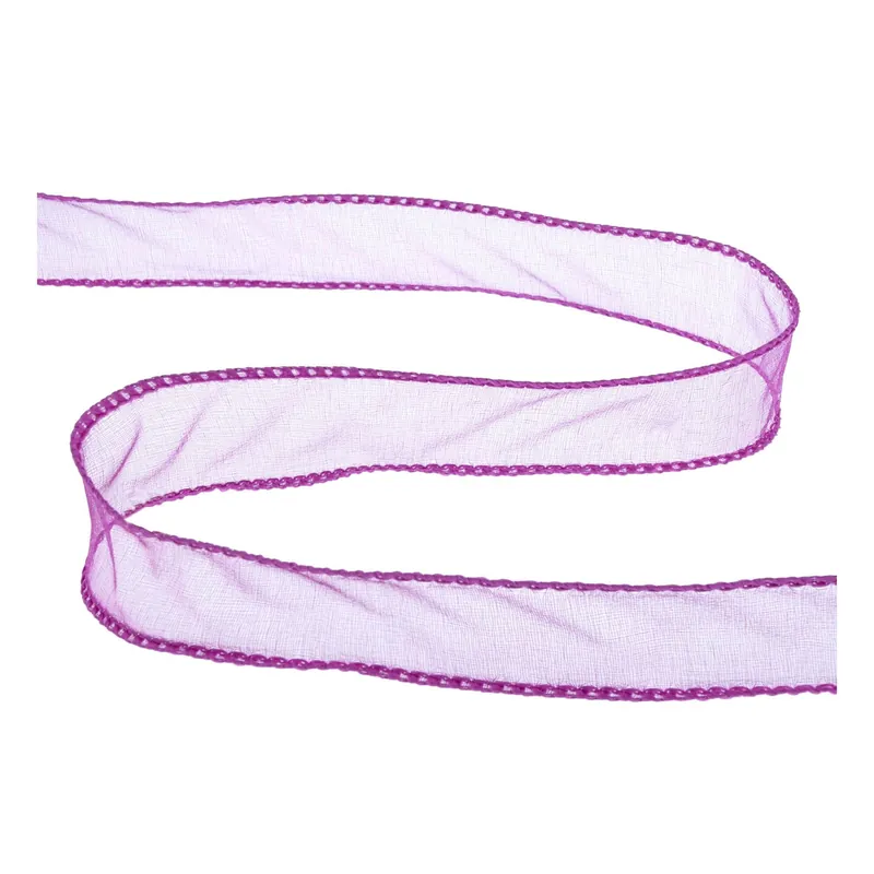 Hot Picks Berry Wire Edge Organza Ribbon 25mm x 3m