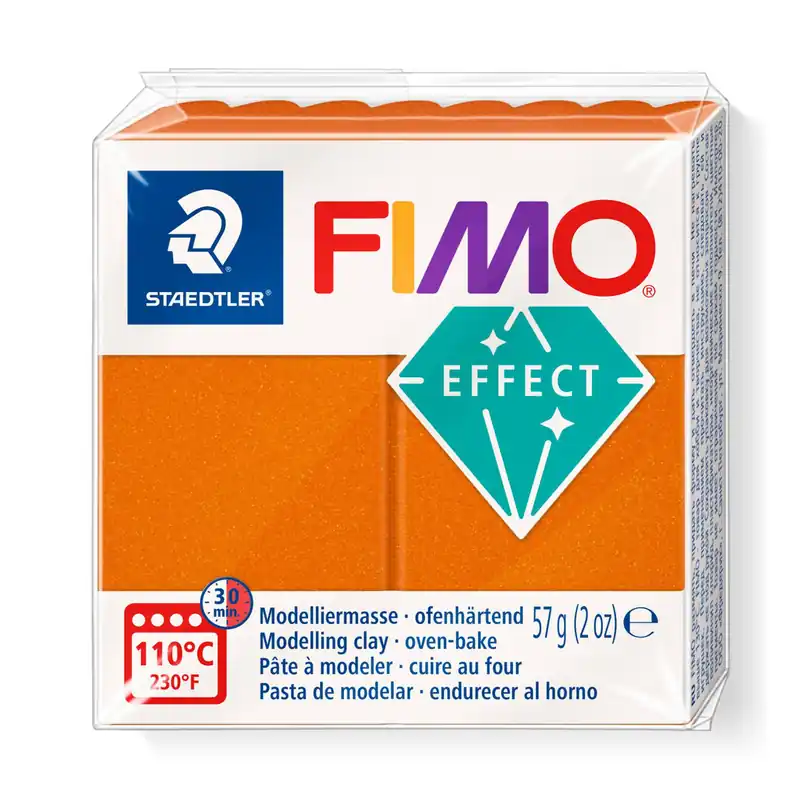 Fimo Effect Metallic Orange Modelling Clay 57g Markdown