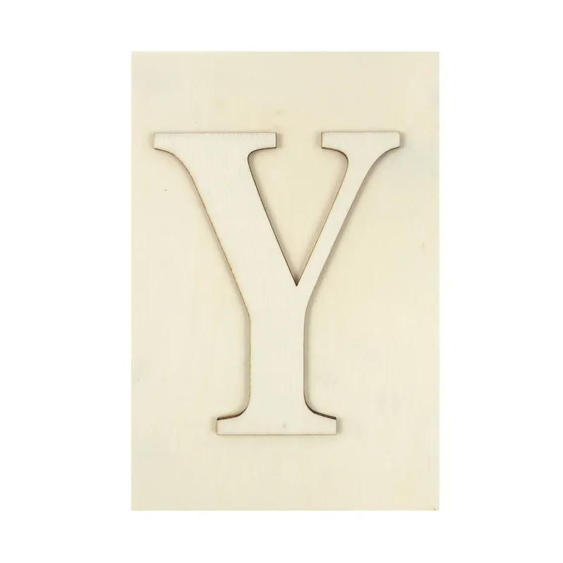 Wooden Letter Y Plaque 10cm x 15cm Save Now