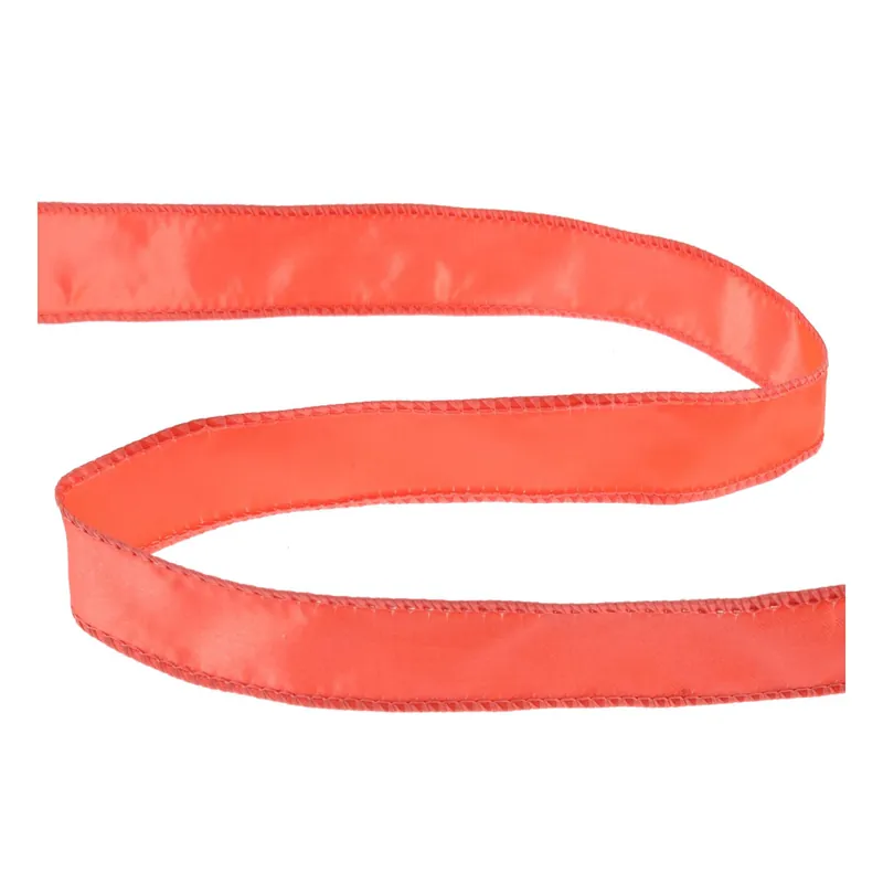 Coral Wire Edge Satin Ribbon 25mm x 3m Flash Sale