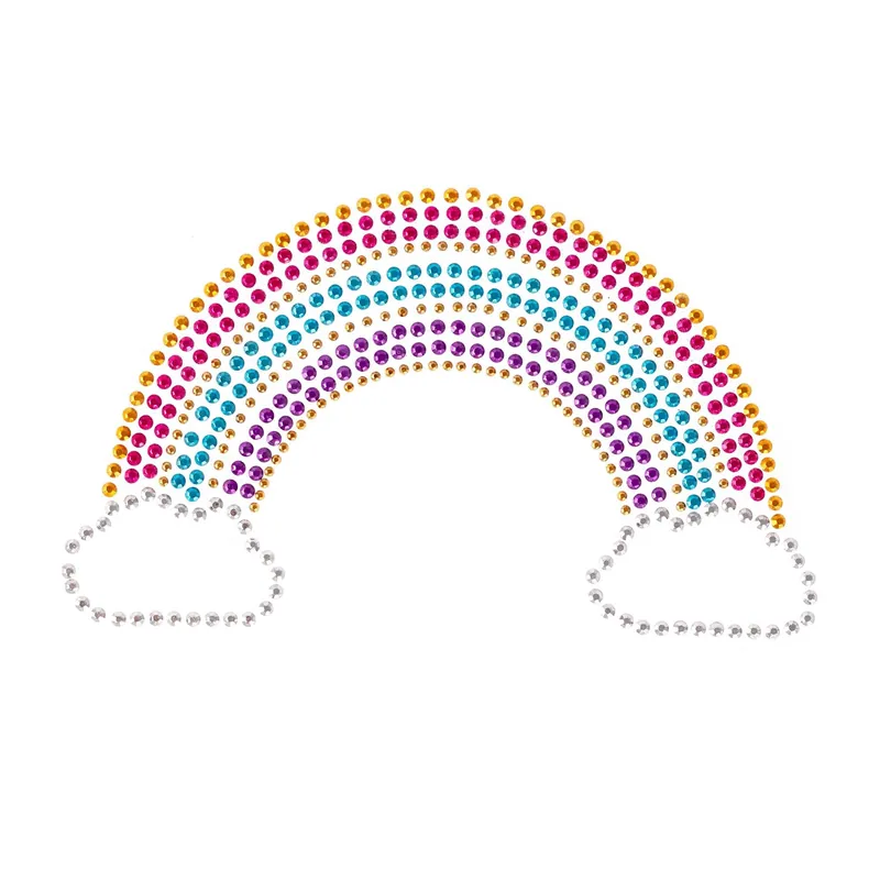 Rainbow Iron-On Gems Premium