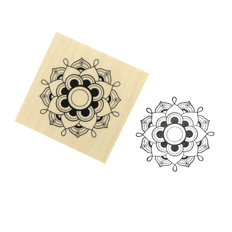 Bargain Mandala Wooden Stamp 5cm x 5cm