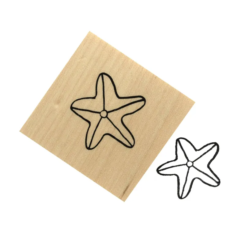 Starfish Wooden Stamp 3.8cm x 3.8cm Sale