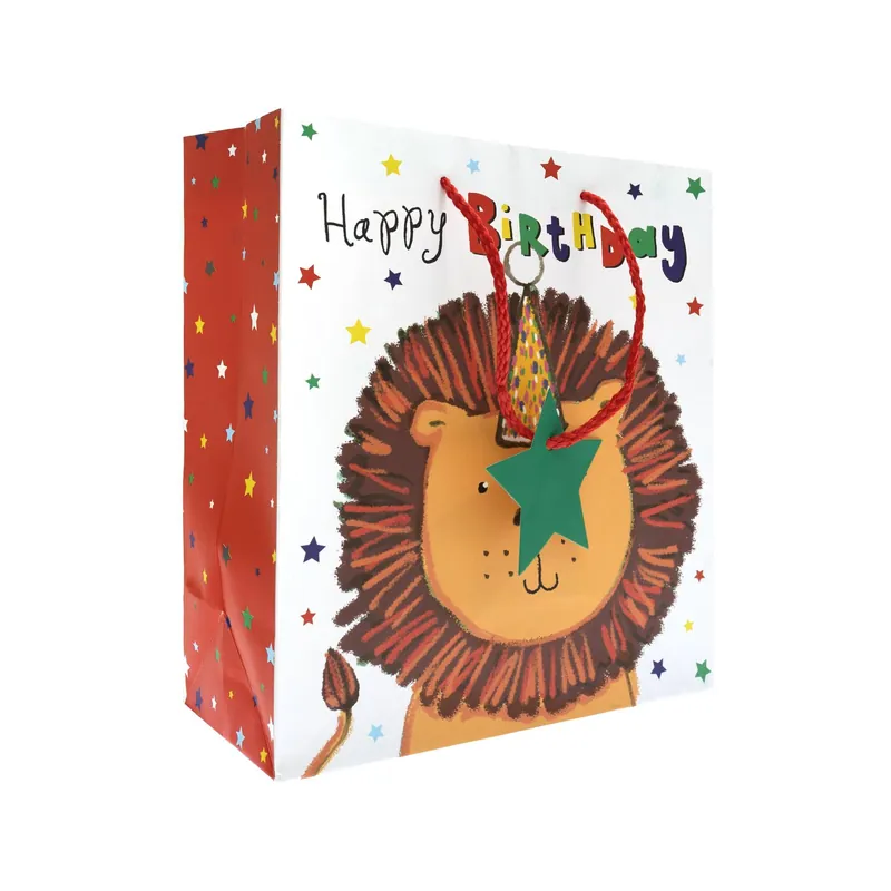 Lion Birthday Gift Bag 21.5cm x 25cm Exclusive