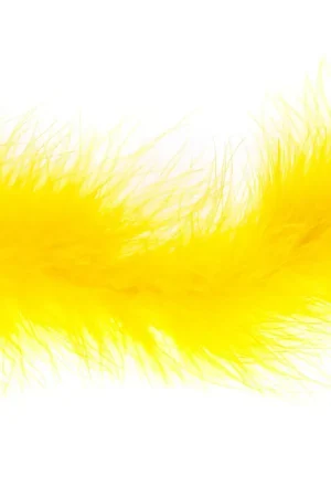 Yellow Luxury Marabou Trim by the Metre While Supplies Last