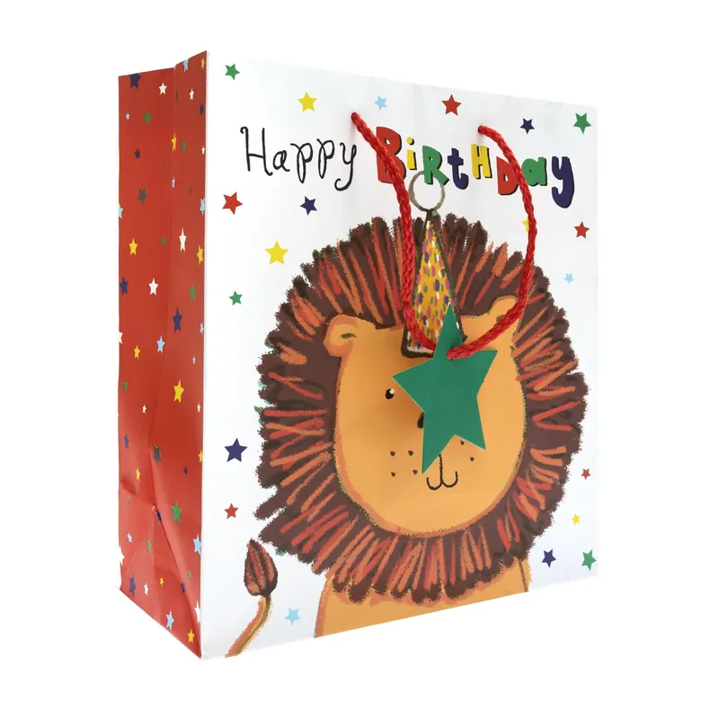 Flash Sale Lion Birthday Gift Bag 26.5cm x 33cm