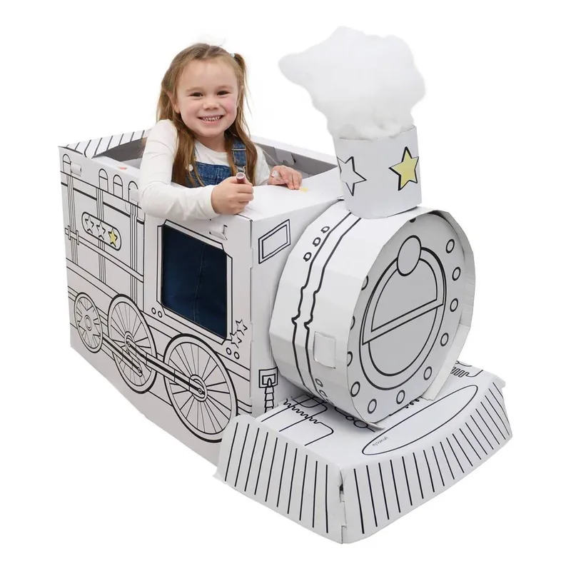 Special Discount Colour-In Cardboard Train 102cm