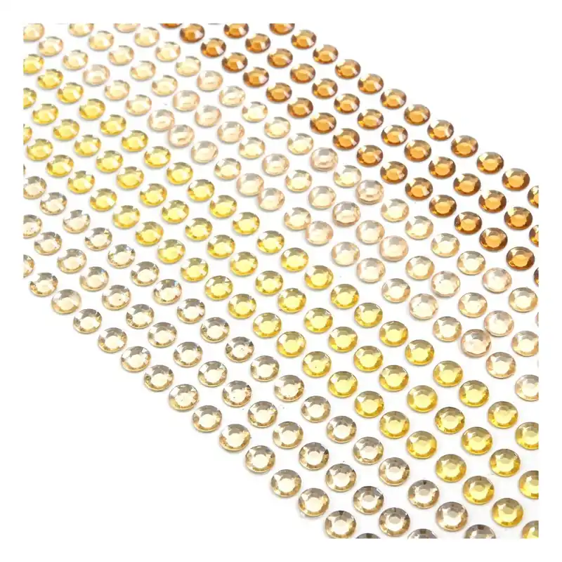 Super Sale Mixed Gold Adhesive Gems 6mm 504 Pack