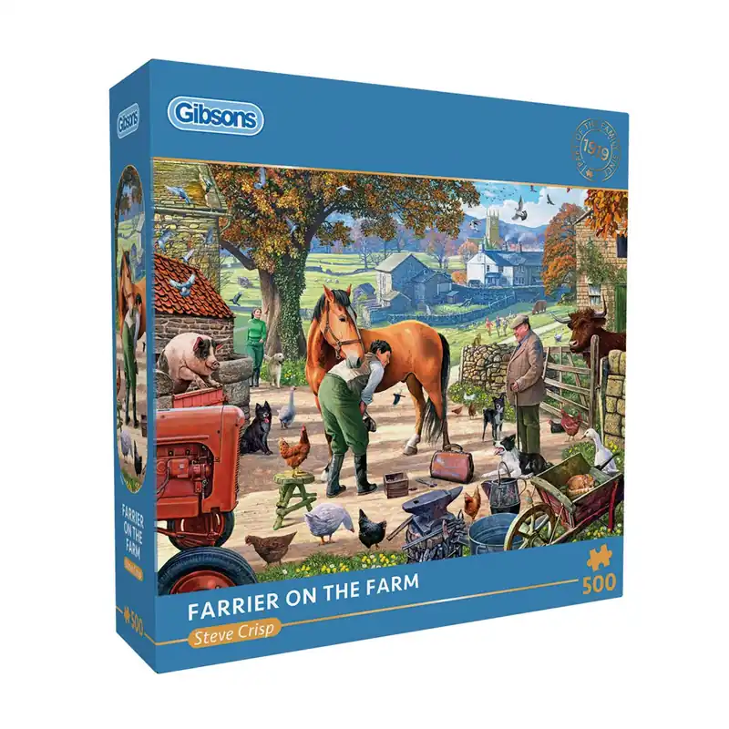 Gibsons Farrier on the Farm Jigsaw Puzzle 500 Pieces Next Day Delivery