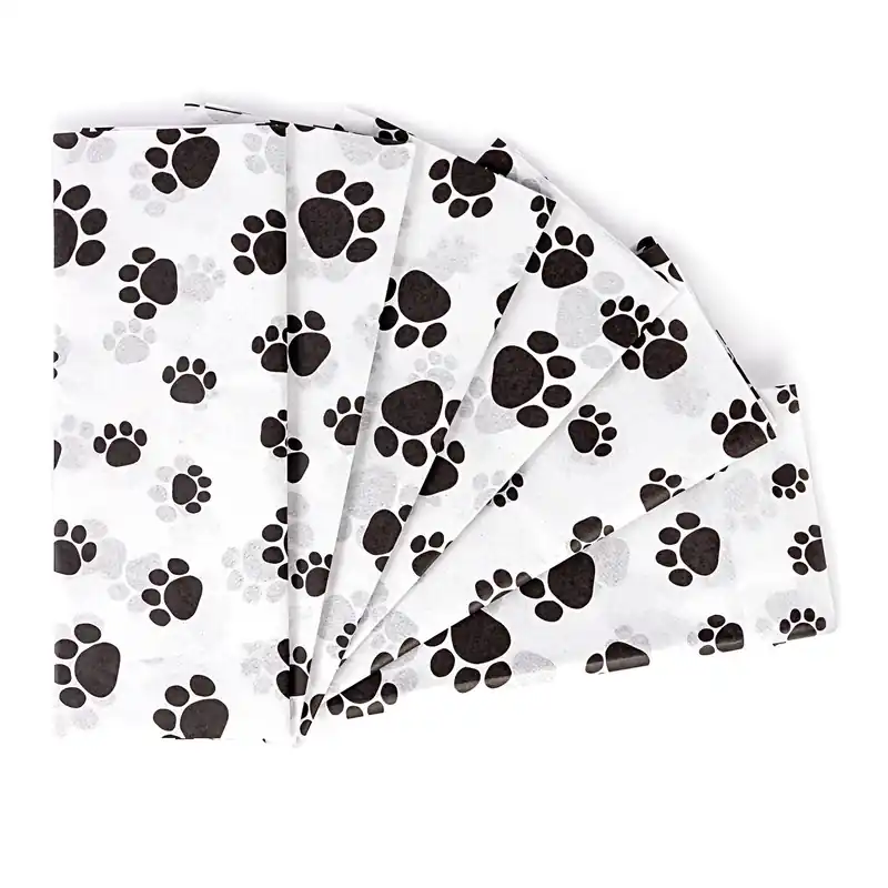 Paw Print Printed Tissue Paper 50cm x 75cm 6 Pack Holiday Sale