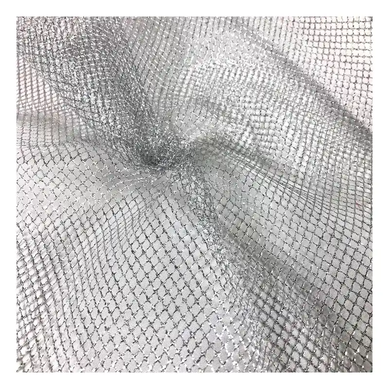Silver Metallic Net Fabric by the Metre Latest