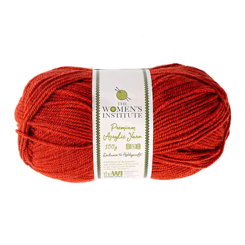 Women's Institute Fox Rust Premium Acrylic Yarn 100g Limited Offer