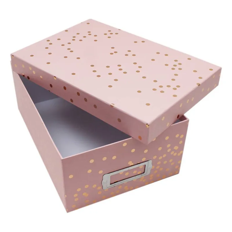 Today Only Rose Gold Dot Storage Box 28.8cm x 19.7cm x 11.5cm