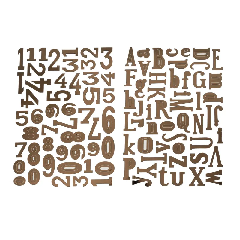 Direct From Manufacturer Bronze Metallic Alphabet Stickers 100 Pieces