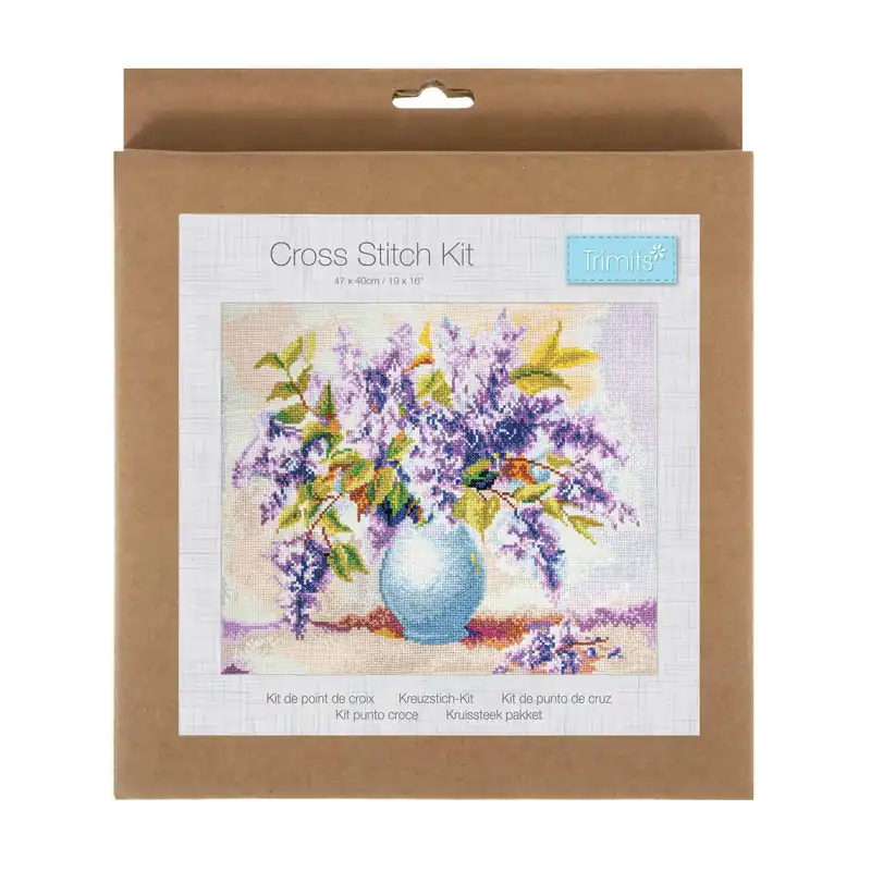 Trimits Lilac Large Cross Stitch Kit 33cm x 39.5cm Price Drop