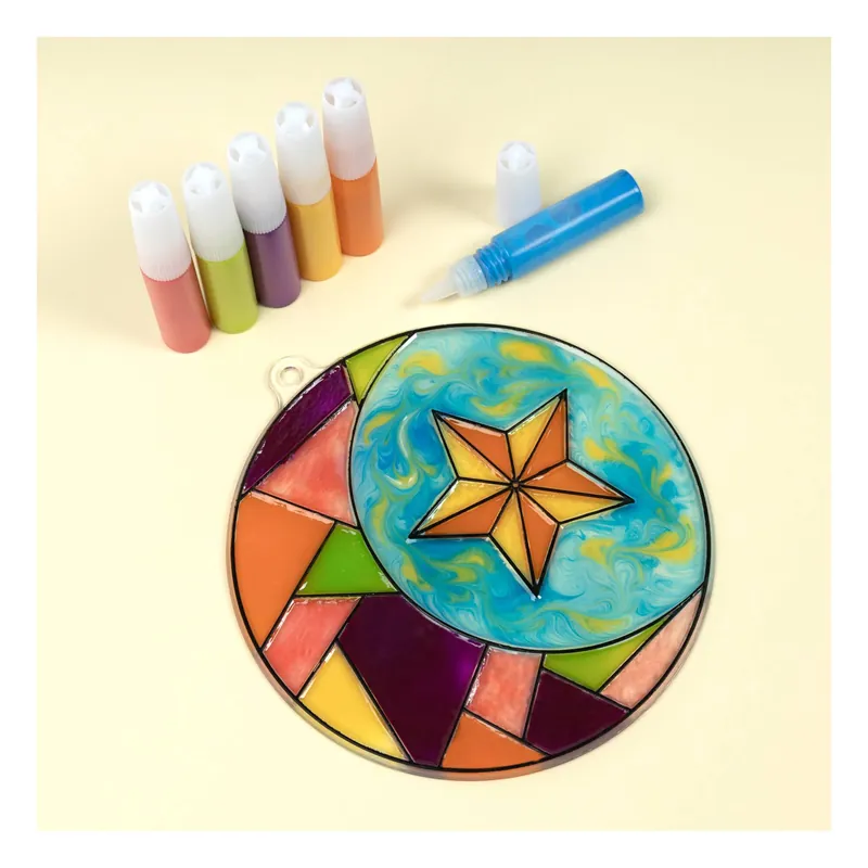 New Arrival Moon and Star Plastic Suncatcher