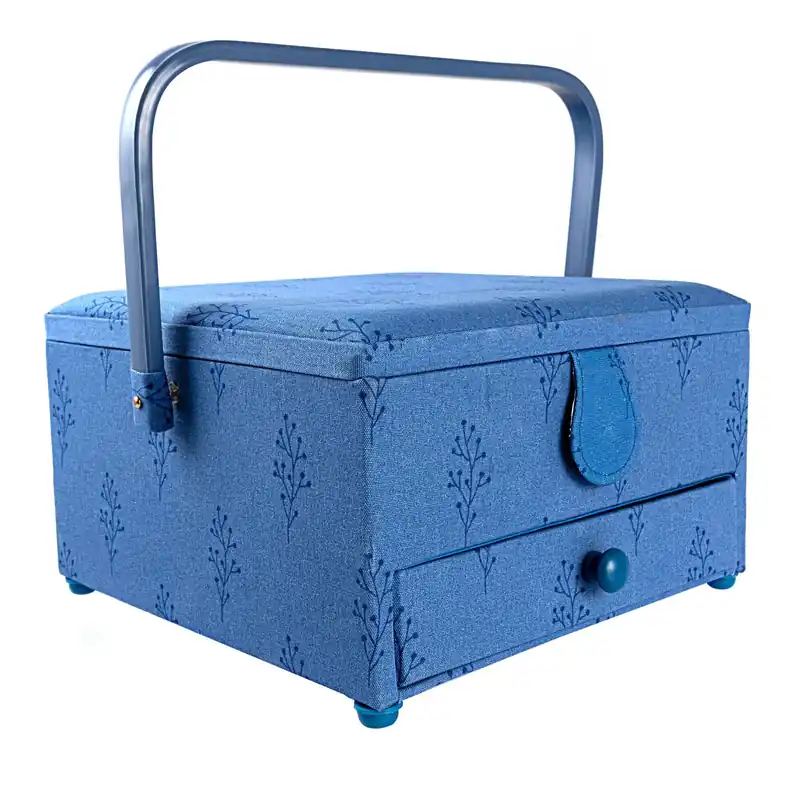 Budding Fern Large Sewing Box with Drawer Flash Sale