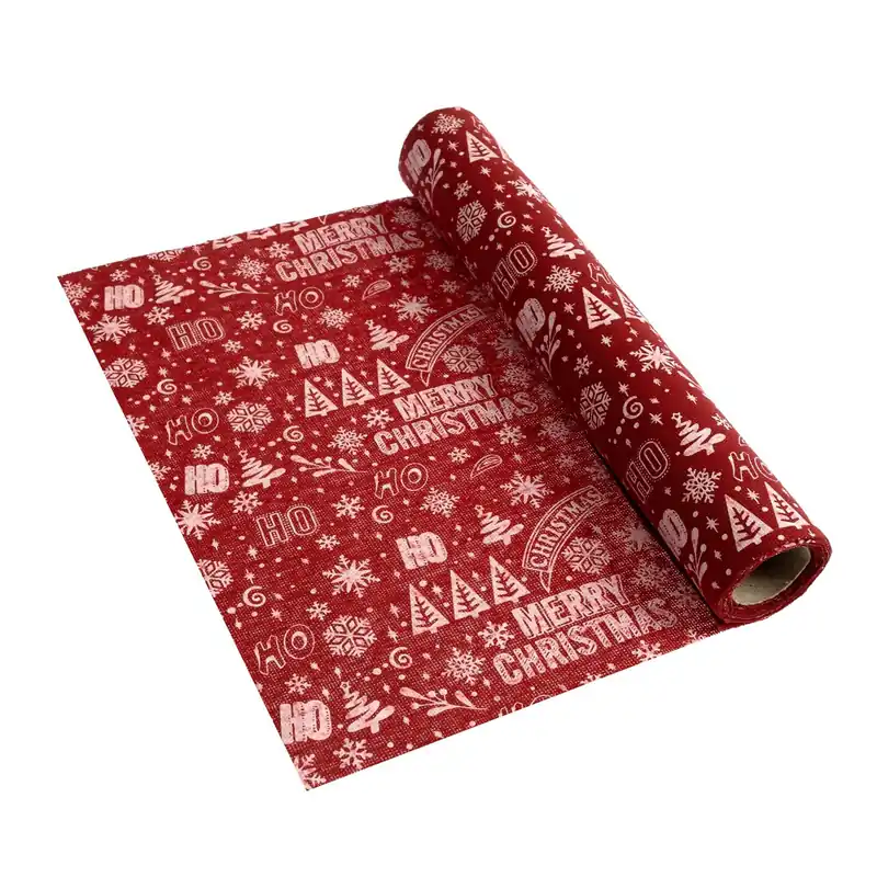 Red Ho Ho Ho Fabric Roll 28cm x 2m Order Now