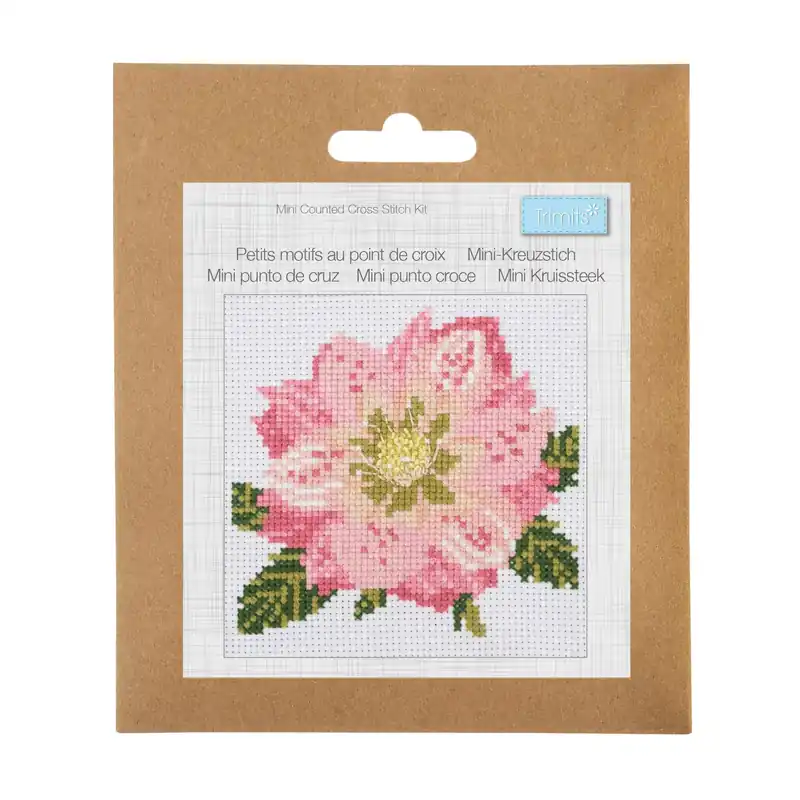 Trimits Hellebore Counted Cross Stitch Kit 13cm x 13cm Best Price