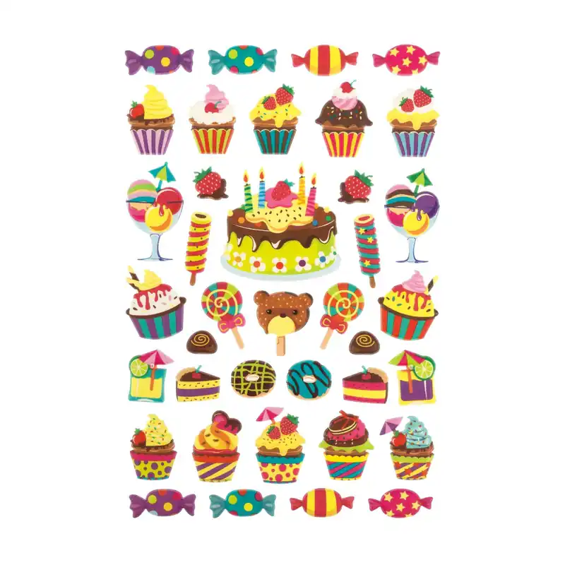 Cupcake Puffy Stickers Popular