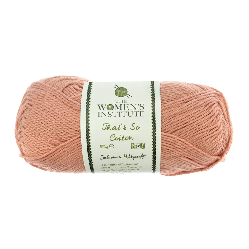 Last Chance Women’s Institute Apricot That’s So Cotton DK Yarn 100g