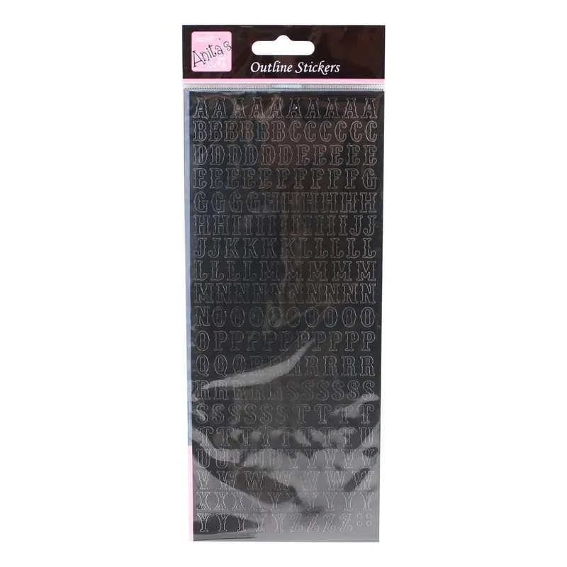 Anita's Black Traditional Alphabet Outline Stickers Deal