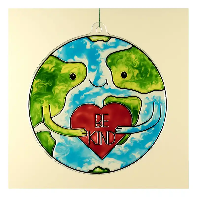 Be Kind Plastic Suncatcher Hassle-Free Returns