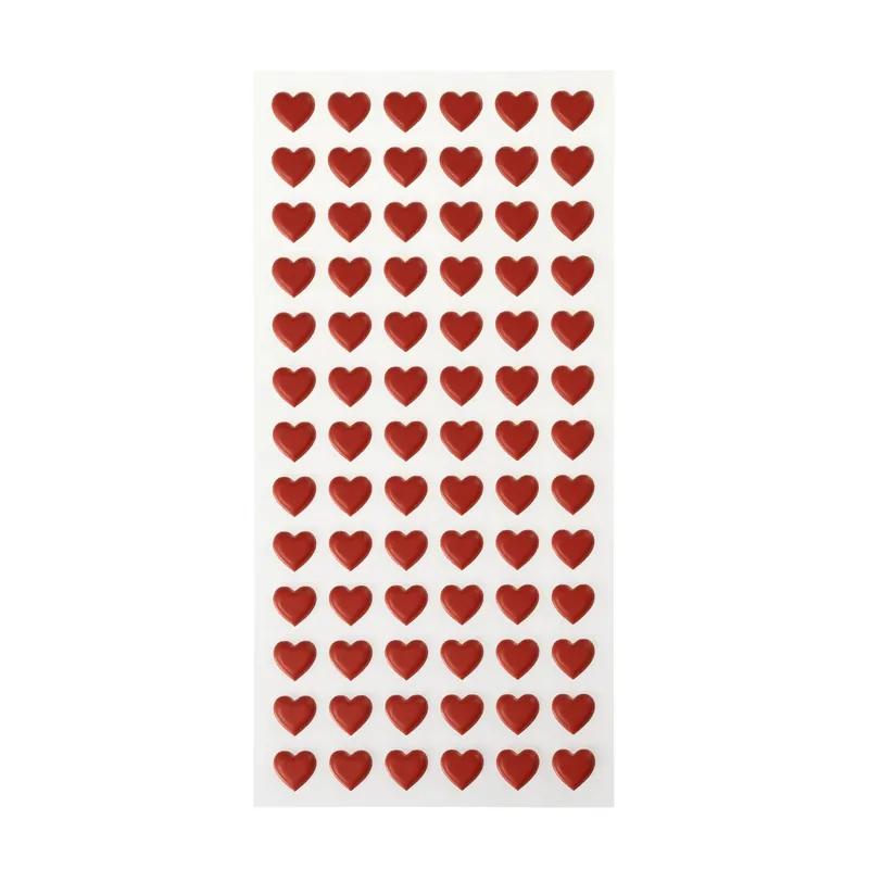 Red Heart Puffy Stickers 78 Pack Next Day Delivery