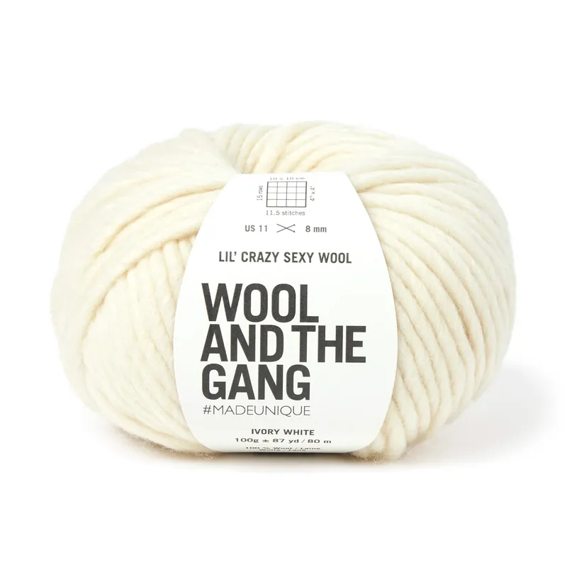 Secure Checkout Wool and the Gang Ivory White Lil’ Crazy Sexy Wool 100g