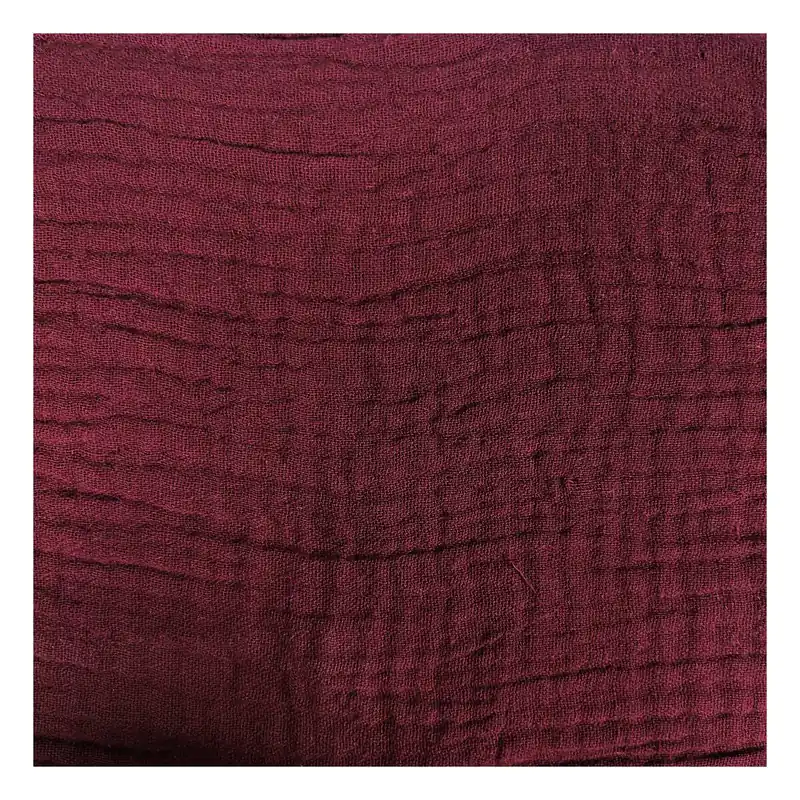 Burgundy Double Gauze Fabric by the Metre Special Offer