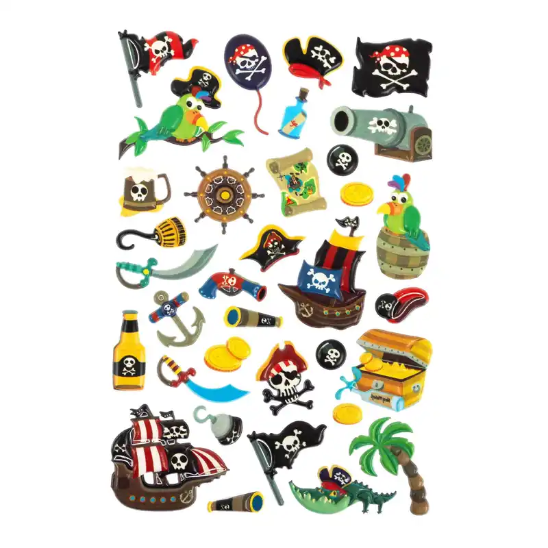 Pirate Fun Puffy Stickers Trusted Brand