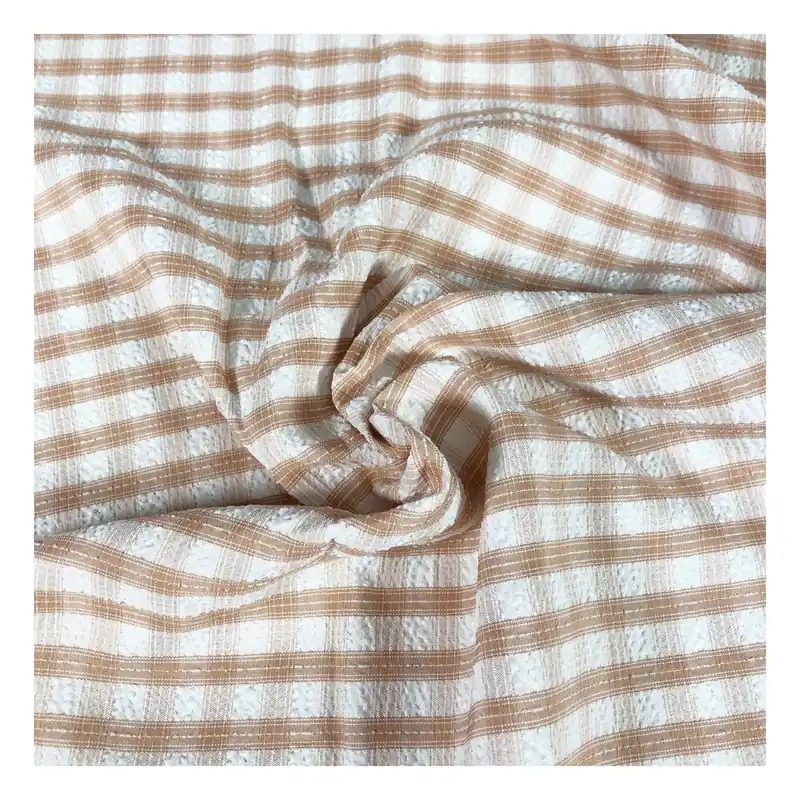 Cream Check Gingham Fabric by the Metre Shop Now